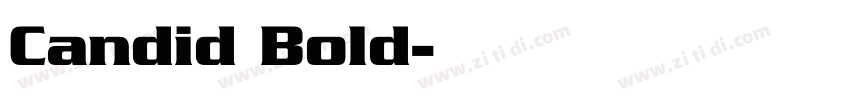 Candid Bold字体转换
